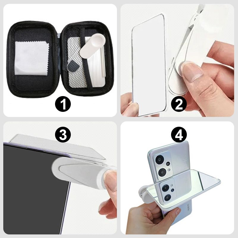 🎊Easily Enhance The Atmosphere of Your Photos📱Smartphone Camera Mirror Reflection Clip Kit