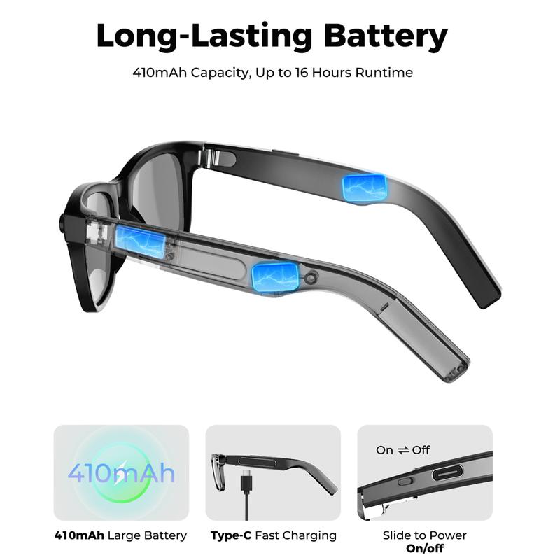💎 50% OFF! 💎 Smart AI Camera Glasses with 8MP Photochromic Lenses ,Button Touch Adjustment for Travel Outdoor Adventures Hands-Free Photography 160+Languages Real-Time Translation Bluetooth Wireless Wearable Video Recording UV Protection