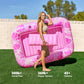 Inflatable Tanning Pool Lounger Float with Pillow
