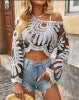 🌺 Women's Floral Embroidered Semi-Sheer Cover Up 🌊 | Cute Long Sleeve Round Neck | Perfect for Beach Vacations & Outdoor Fun! ☀️