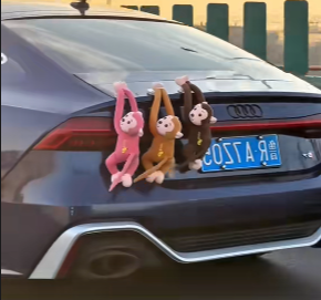 🚗 Cute long arm monkey, your little riding companion! 🐒