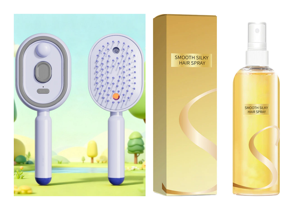Electric Spray & Massage Hair Brush