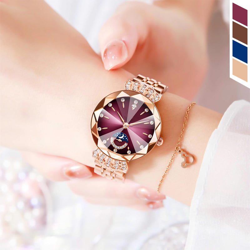 🎀Black Friday Sale 60% OFF🎀Fashionable Diamond Moon Star Watch for Women