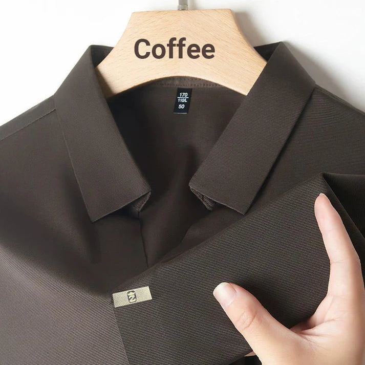 🎁Hot Sale 55% OFF⏳Men’s Casual Lapel Breathable Wrinkle-free T-shirt