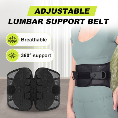 ✨Relieve Back Pain Anytime, Anywhere🎉Adjustable Double Pulley Breathable Lumbar Support Shaping Waist Belt