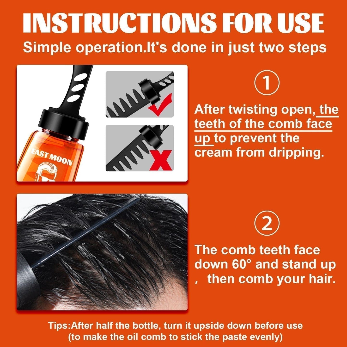 🧔‍♂️ Half price for a limited time - single comb shaping and styling gel comb 💯