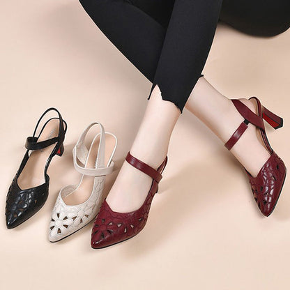 ✨Summer Hot Sale👡Hollow Pointed Toe Ladies Sandals