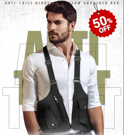 Men's Anti-Theft Multi-Pocket Double-shoulder Tactical Bag