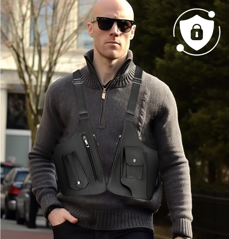 Men's Anti-Theft Multi-Pocket Double-shoulder Tactical Bag