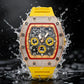 Men's Luxury barrel-shaped watch Rhinestone Embellished Watch