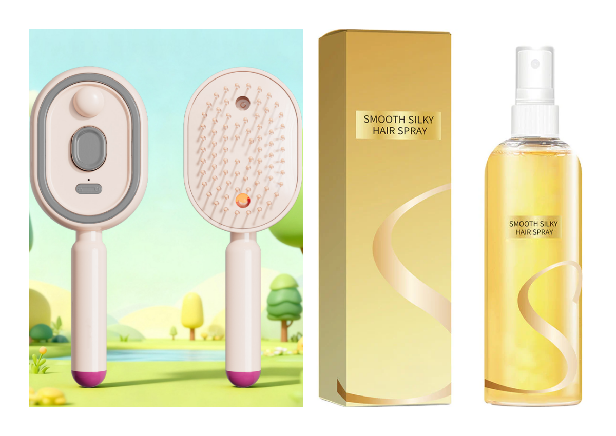 Electric Spray & Massage Hair Brush