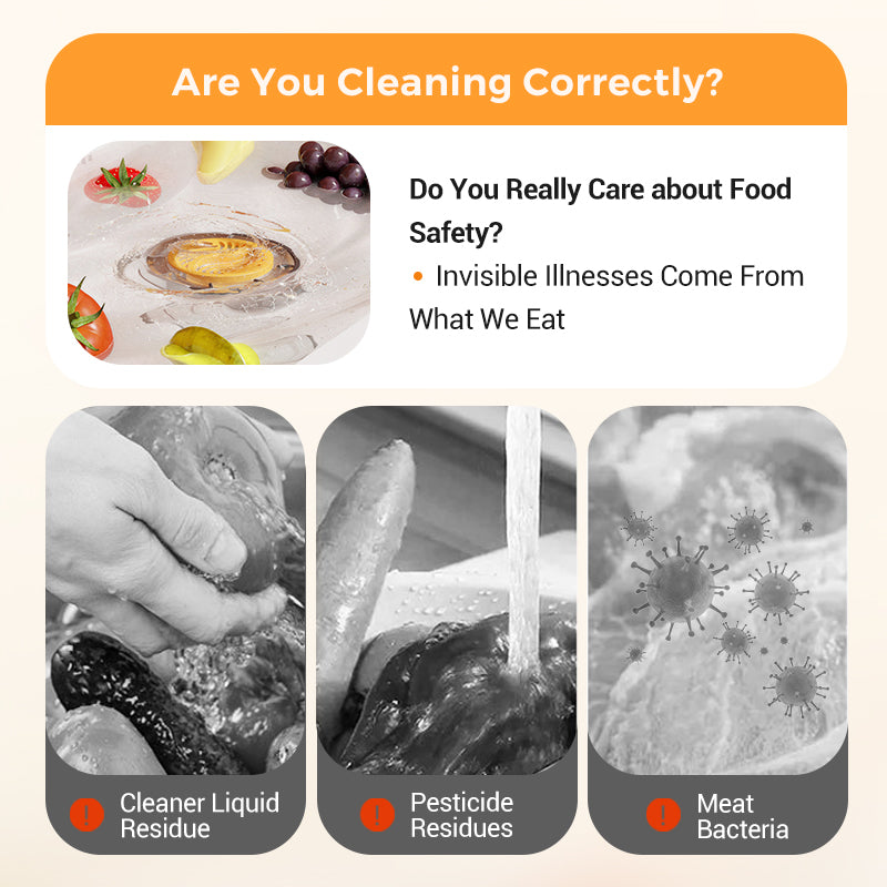 🍇🍓Waterproof Portable Food Cleaner & Purifier