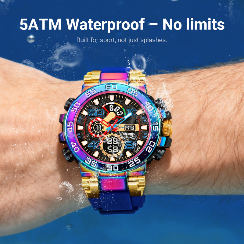 🎨Men's Colorful Punk Style Quartz Watch
