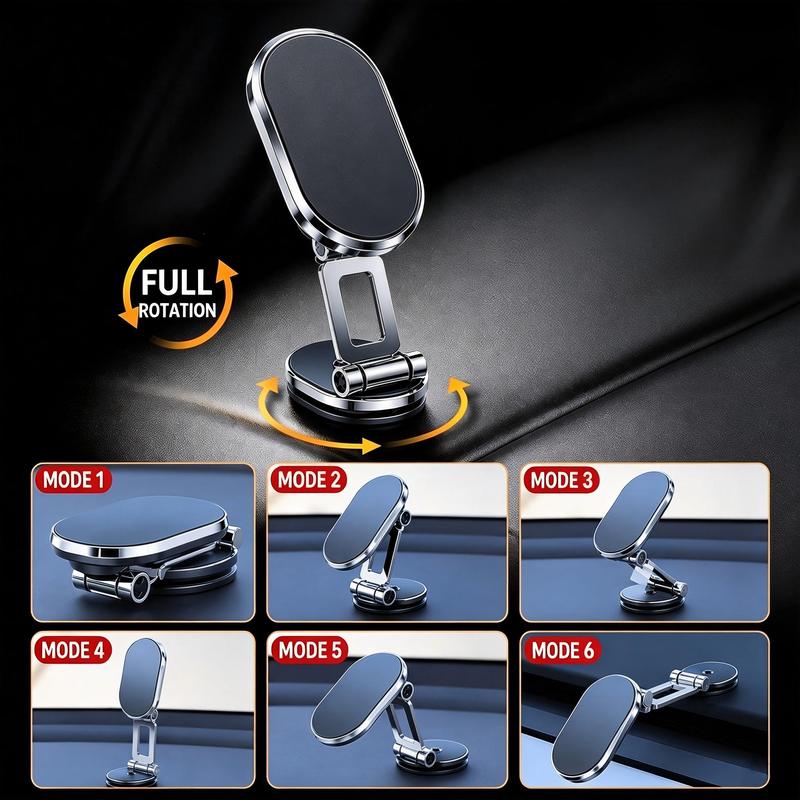 🥳HOT SALE🥳💞50K+ SOLD! Phone Holder Strong magnet, 360° rotation & foldable metal. Safer driving – grab yours! ✅