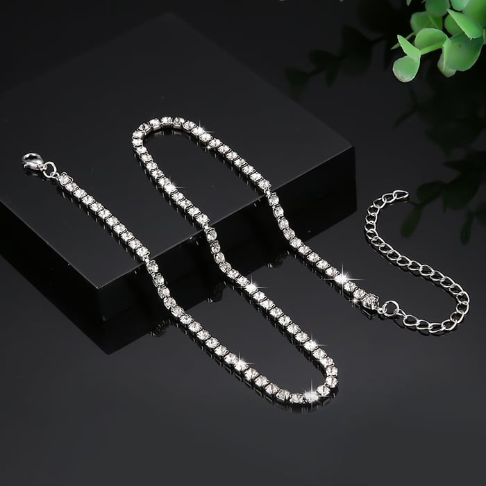 💥"Crystal' Tennis Necklace + Free Bracelet