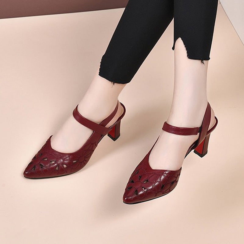 ✨Summer Hot Sale👡Hollow Pointed Toe Ladies Sandals