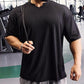 🔥 BUY 2 GET 1 FREE!🏋️‍♂️👕 Men's V-Neck  Short Sleeve Muscle Athletic Workout T-Shirts  Perfect Fit, Breathable Comfort, Show Off Your Athletic Style!
