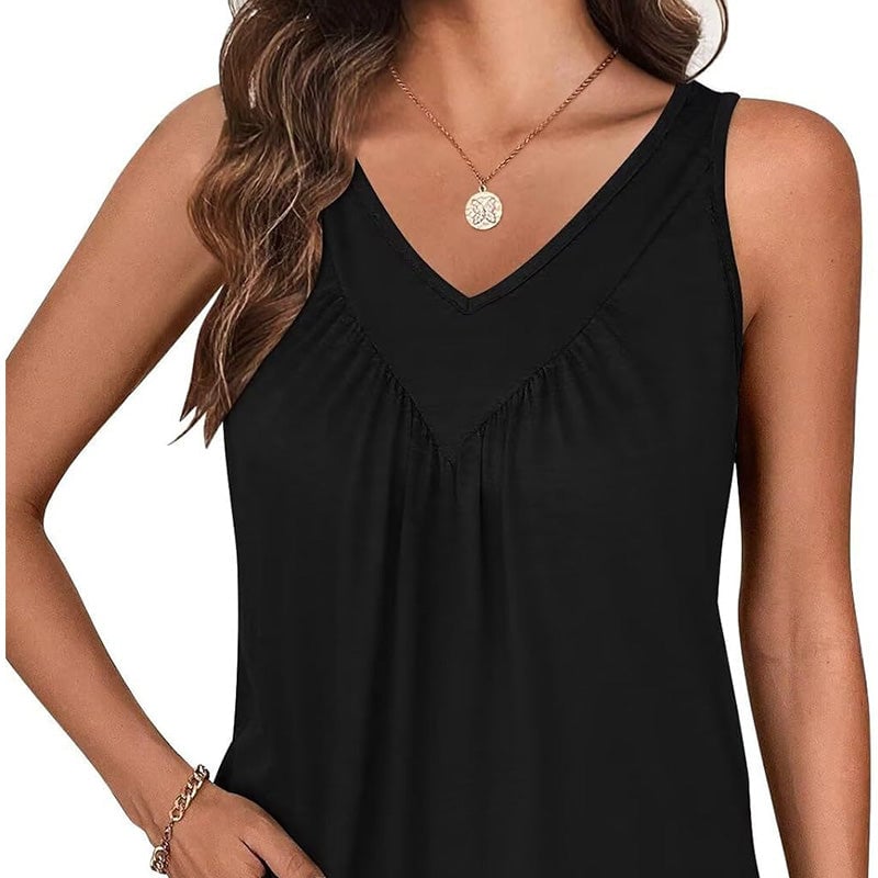 💖Limited Sale 50% OFF💖👚Women Sleeveless V-neck T-shirt