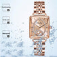 💎Fashion Square Ladies Rose Gold Diamond Watch⌚