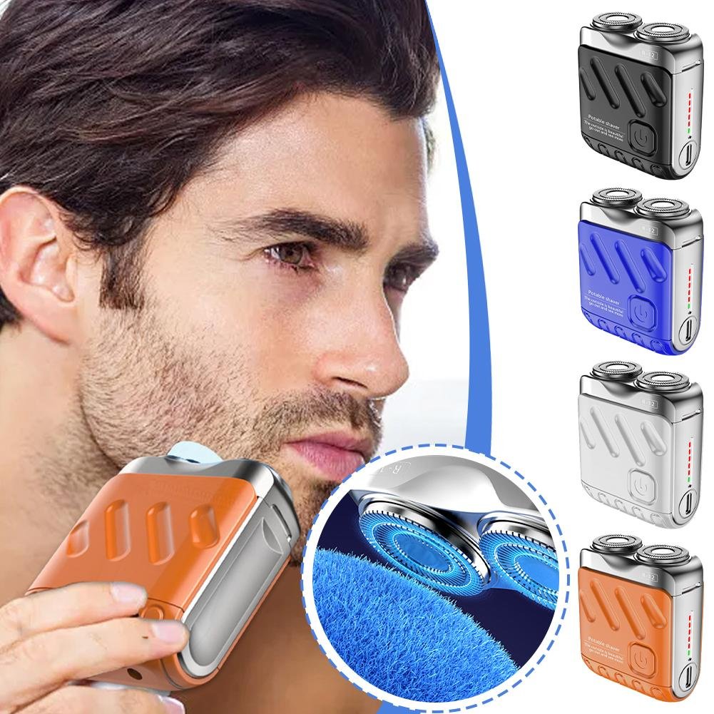 🔥2025 New Design🔥 Mini Electric Rotary Dual Ring Pocket Shaver