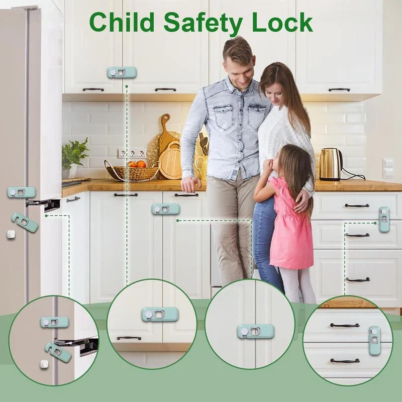 🚨 BUY 1 GET 1 FREE! 🔒 Multifunctional Child Proof Refrigerator Locks – Secure, Invisible, Simple Install ✨