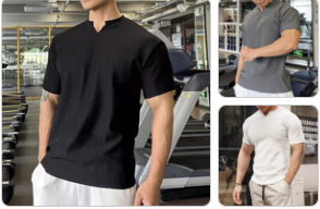 🔥 BUY 2 GET 1 FREE!🏋️‍♂️👕 Men's V-Neck  Short Sleeve Muscle Athletic Workout T-Shirts  Perfect Fit, Breathable Comfort, Show Off Your Athletic Style!