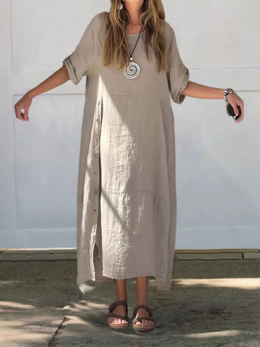 🔥Last Day Sale 49%🔥Women's Linen Cotton Dress