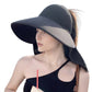 🌞Summer Sun Protection Essentials 👒Large-brim Hollow Sunscreen Hat with Removable Neck Shawl