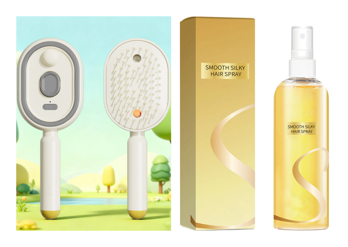 Electric Spray & Massage Hair Brush