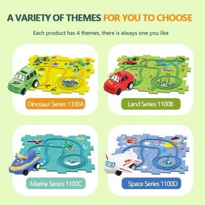 🔥Today get more cars 🚗🚗🚗Children's Educational Puzzle Track Car Play Set