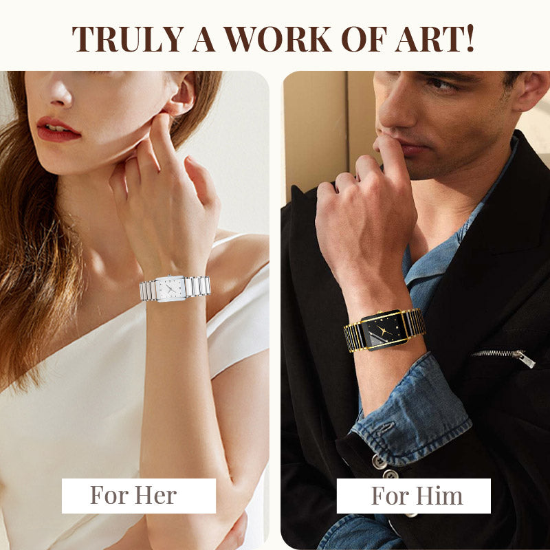 ⏳FLASH SALE! 50% OFF! 🔥Couple Models Fashion Ceramic Square Quartz Watch