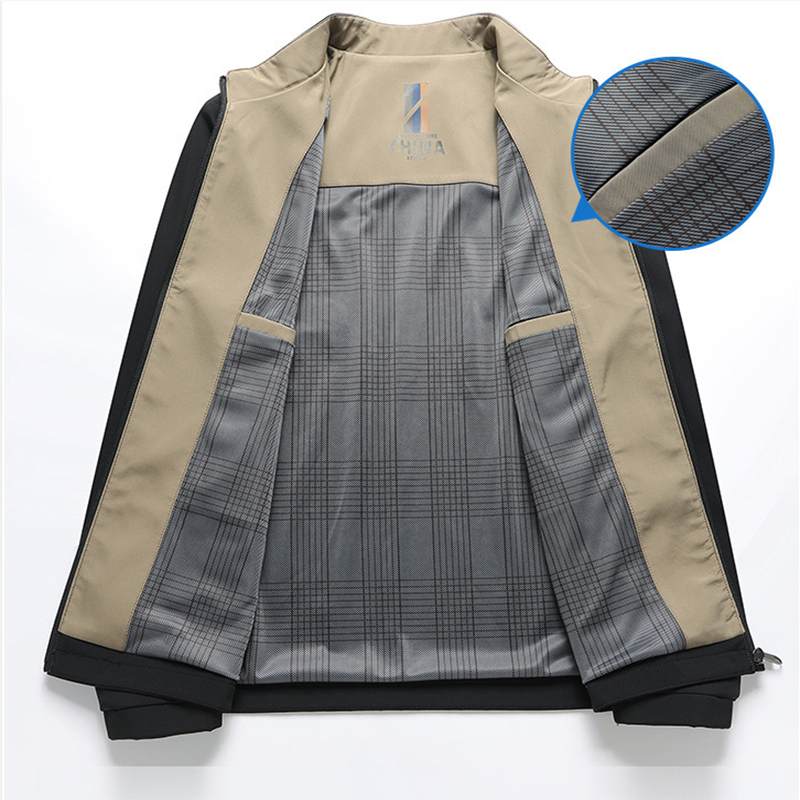 ✨Men's Standing Collar Zipper Casual Jacket