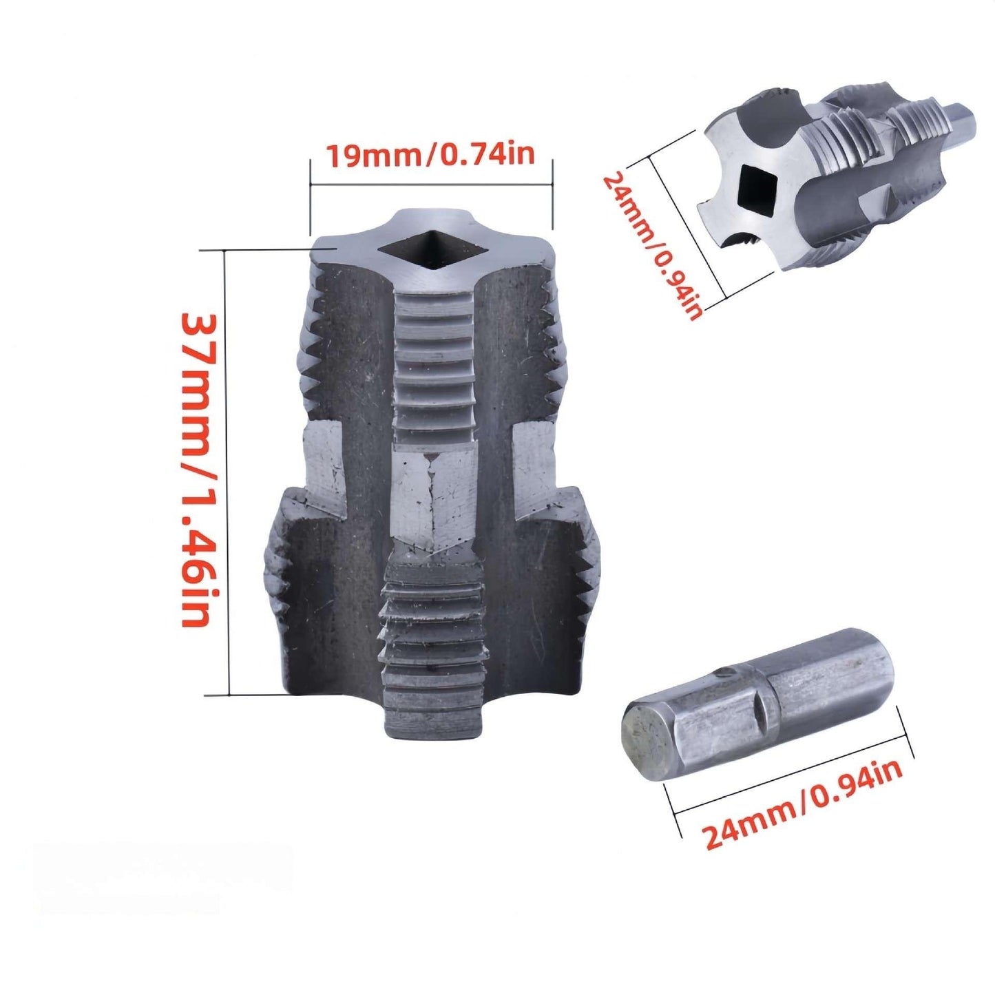 🔥Limited-time Special Offer🔥🛠️Electric Drill Compatible PVC Pipe Threader Kit with Various Die Sizes - Versatile Set, Plumbing Helper Extraordinaire!