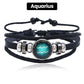 🎁Great Gift🌌Luminous 12 Constellations Bead Leather Woven Bracelet
