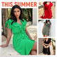 🎉Summer New Arrivals👗Women's Elegant Waist Tie V-Neck Ruffle Dress