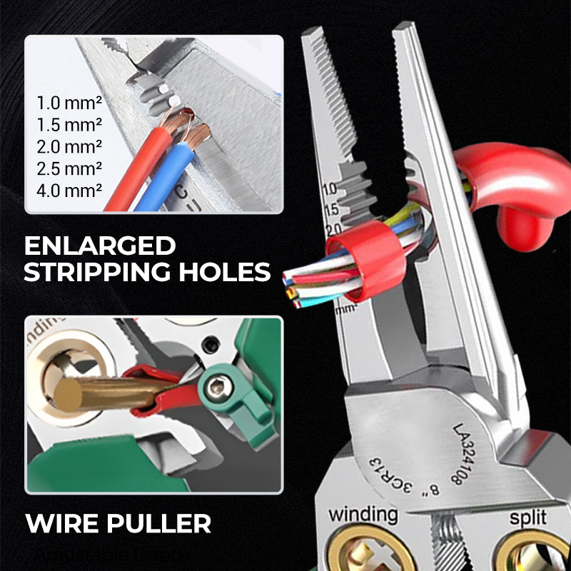 ✈️Buy 2 items with free shipping included💥8-in-1 Multi-Functional Wire Stripper Scissors With Electrical Test