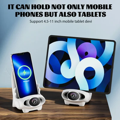🔥📅Last Day Sale 📱Mini Chair Wireless Fast Charger - Multifunctional Phone Holder, Charge & Entertain at Once!