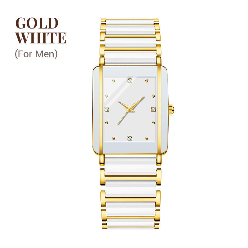 ⏳FLASH SALE! 50% OFF! 🔥Couple Models Fashion Ceramic Square Quartz Watch