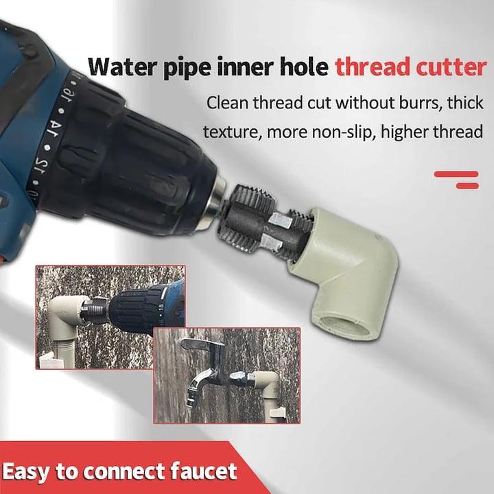🔥Limited-time Special Offer🔥🛠️Electric Drill Compatible PVC Pipe Threader Kit with Various Die Sizes - Versatile Set, Plumbing Helper Extraordinaire!