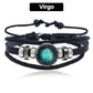 🎁Great Gift🌌Luminous 12 Constellations Bead Leather Woven Bracelet