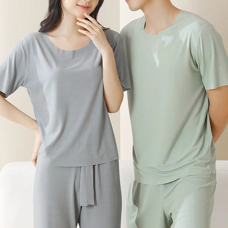 ❄️ Couple's Summer Ice Silk Cool Feeling Sleepwear