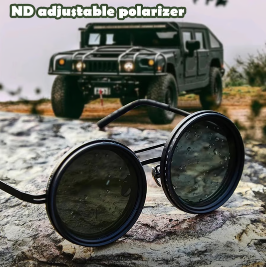 🔥2025 Hot Sale 47% OFF🔥Adjustable Tint Polarized Round Sunglasses