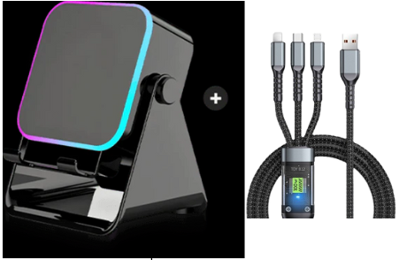 🔥5-in-1 wireless Bluetooth speaker with induction function and adjustable cell phone holder