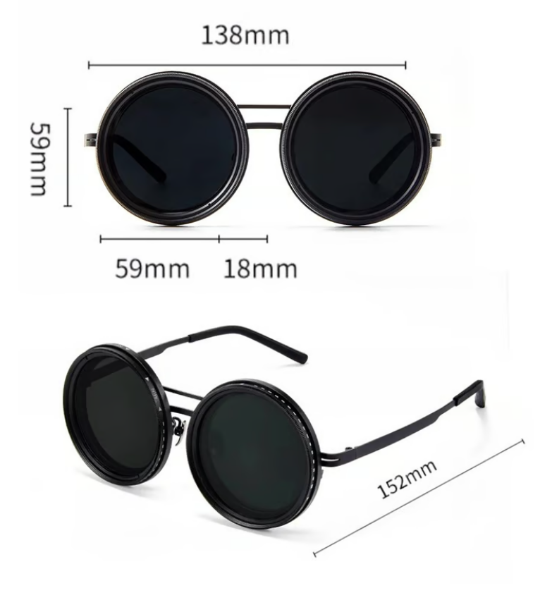 🔥2025 Hot Sale 47% OFF🔥Adjustable Tint Polarized Round Sunglasses