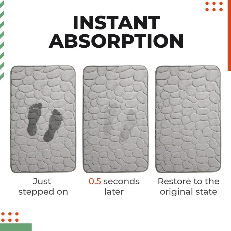 🛁 NOW 50% OFF! Memory Foam Bath Mat – Non-Slip & Super Absorbent | Soft, Comfortable & Quick-Drying | Soft-Stone Texture ✨