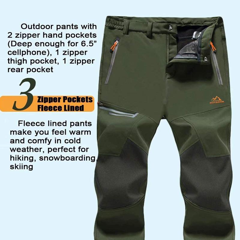 🔥New Year Sale - 50% off🔥Men's Winter Pants Fleece Lined Ski Snow Pants