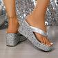 🎉2025 New Arrive - 51% OFF👠Women's Thick-Soled Sequined Flip-Flops