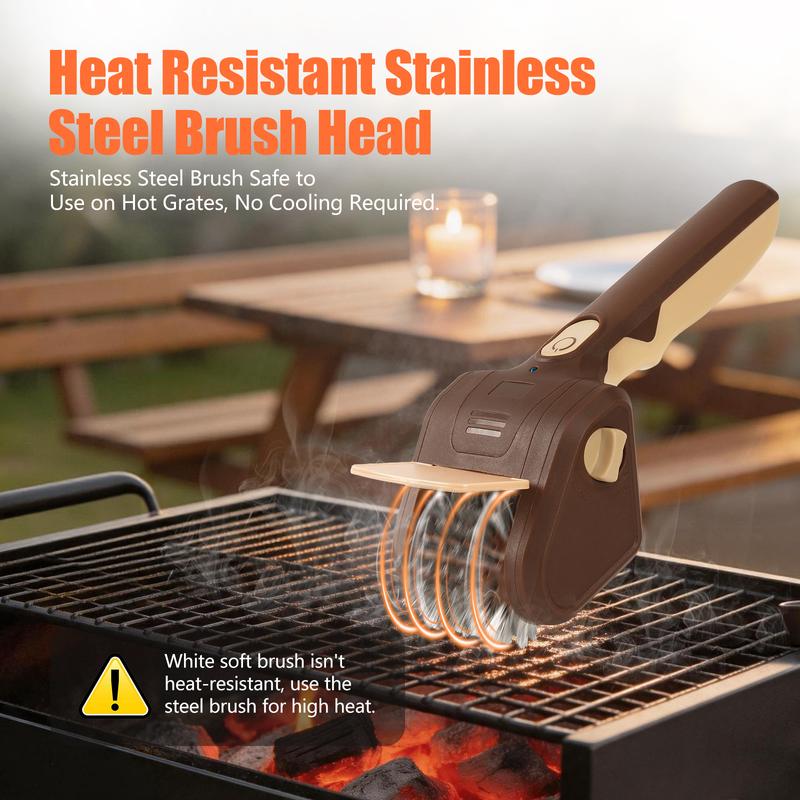 🔥Electric Grill Cleaner with Rotating Steel Brush