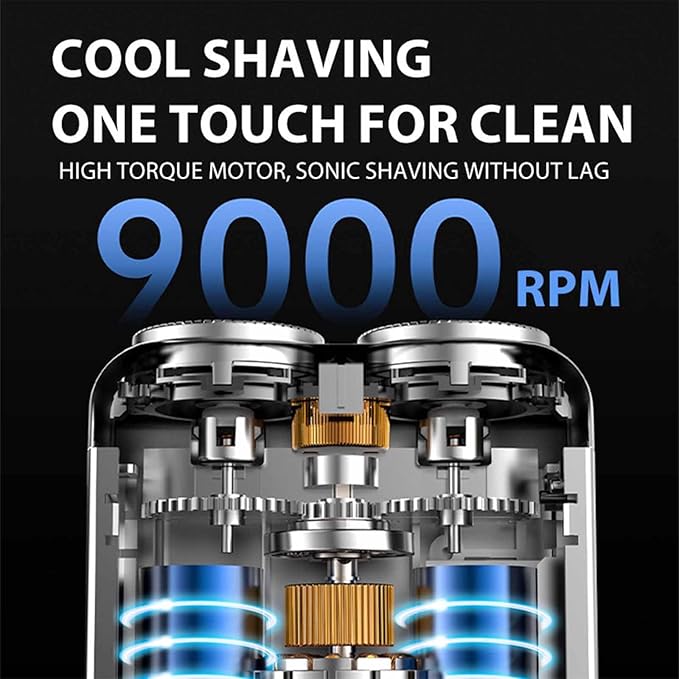 🔥2025 New Design🔥 Mini Electric Rotary Dual Ring Pocket Shaver