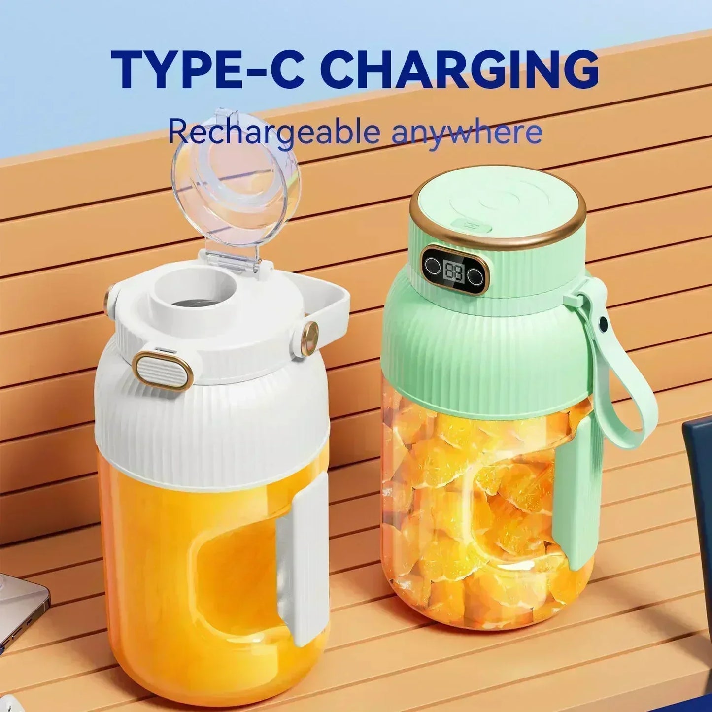 🍹New arrival 50% OFF!🍊2-in-1 juicer cup 🍹 Drink directly after juicing. Large capacity, digital screen, multi-blade design. Portable and a must-have for the gym and outdoors 🏋️